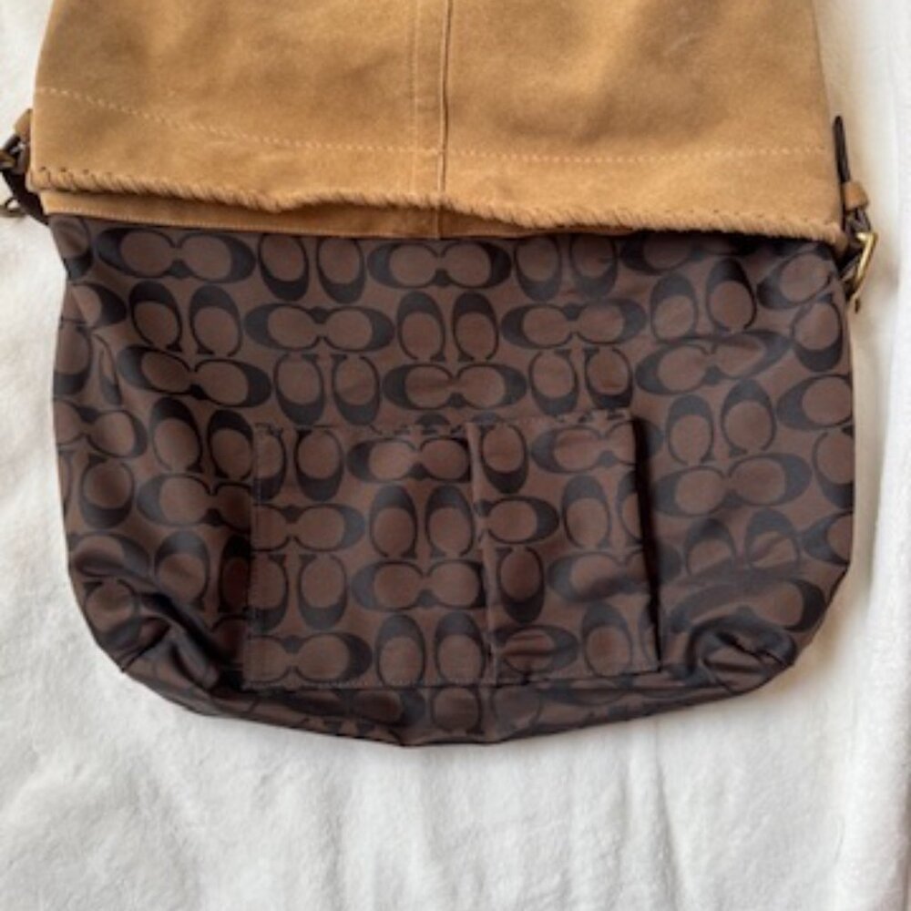 Coach Vintage Suede Brown Hobo Bag Rare Y2K Like New! - Picture 12 of 16